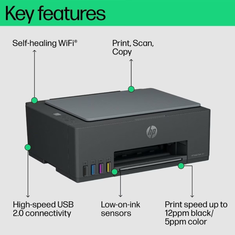 HP Inkjet Printer - HP Smart Tank 581 All-in-One Printer - Image 6