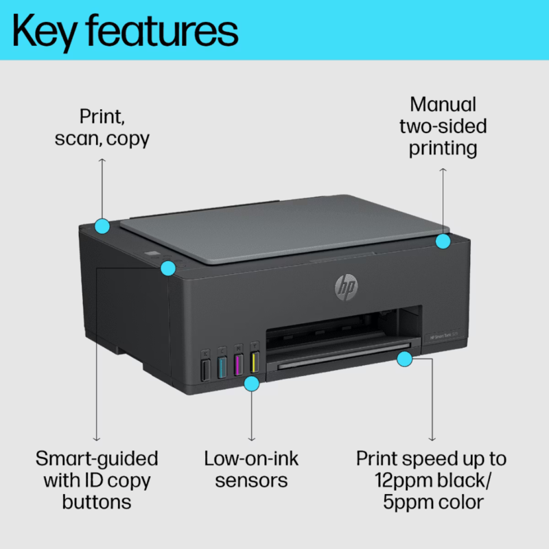 HP Inkjet Printer - HP Smart Tank 521 All-in-One Printer - Image 7