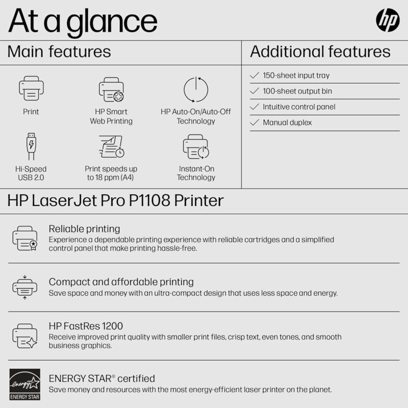 HP Laserjet  Printer - HP LaserJet Pro P1108 Printer - Image 4