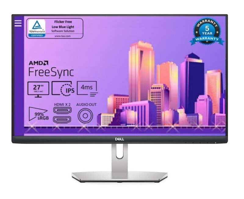 Dell -S2721Hnm (68.96Cm)Fhd Monitor 1920 X 1080 @75Hz,Minimalistic Design
